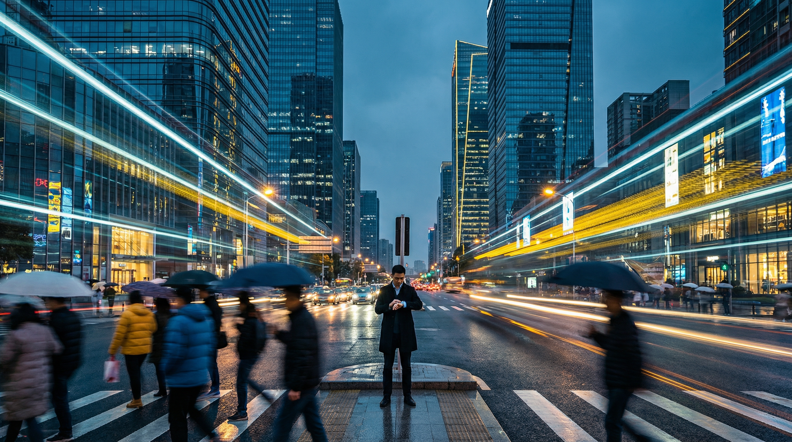 Cidade urbana à noite